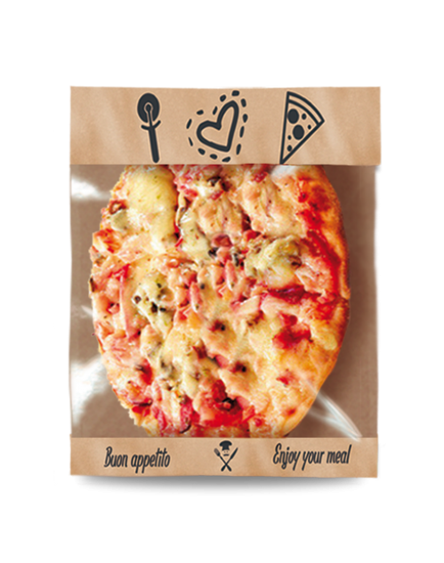 Loc Bag Pizza Nature (Χάρτινη Συσκευασία Kraft φάκελος με διάφανο φίλμ για Πίτσα) 